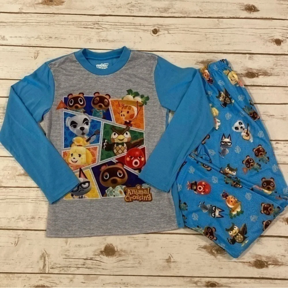 Animal Crossing Boys Youth Pajamas Set Medium